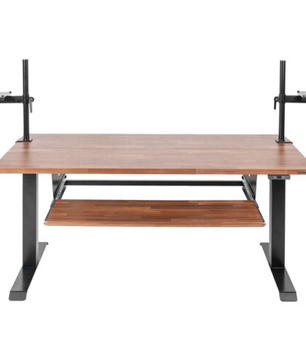 Wavebone Starship Wood | Height Adjustable Studio Desk | Standing Workstation with Keyboard Tray