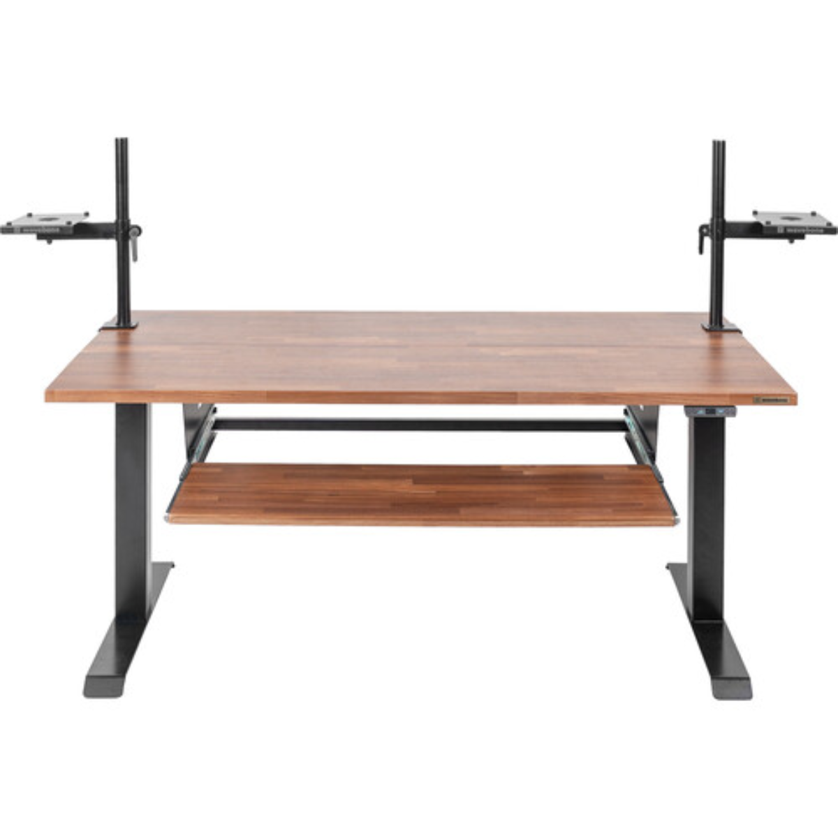 Wavebone Starship Wood | Height Adjustable Studio Desk | Standing Workstation with Keyboard Tray
