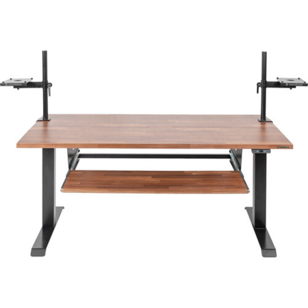Wavebone Starship Wood | Height Adjustable Studio Desk | Standing Workstation with Keyboard Tray