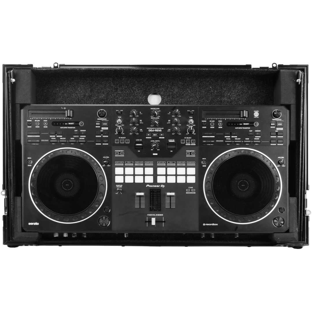 Odyssey RCGS-DDJREV5WBL | Black Wheeled Case with Glide Platform | Fits DDJREV5 Controller
