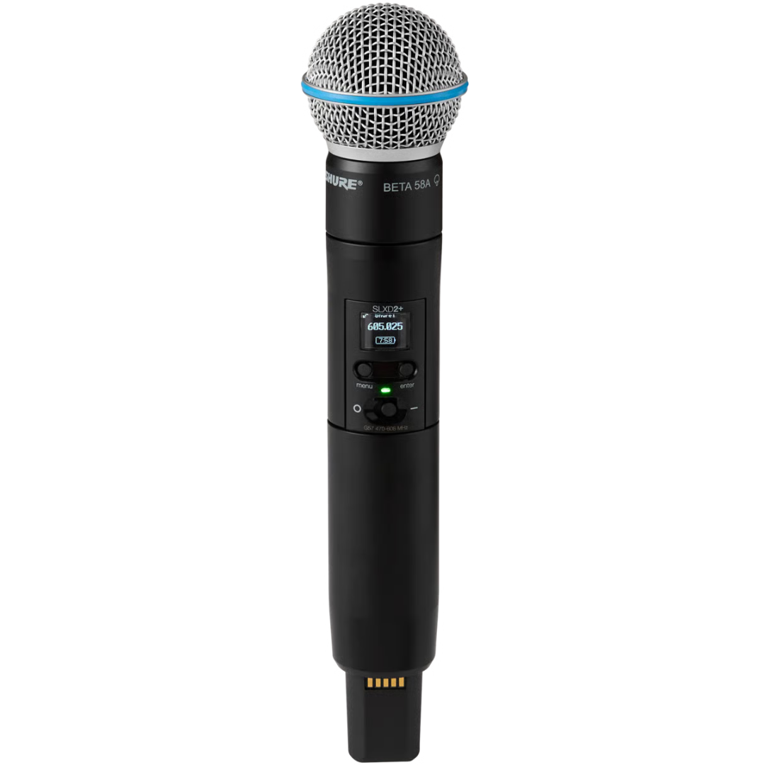 Shure SLXD24+/B58-G57 | Handheld Wireless with Beta 58A Mic | 138MHz Tuning & ShowLink Control