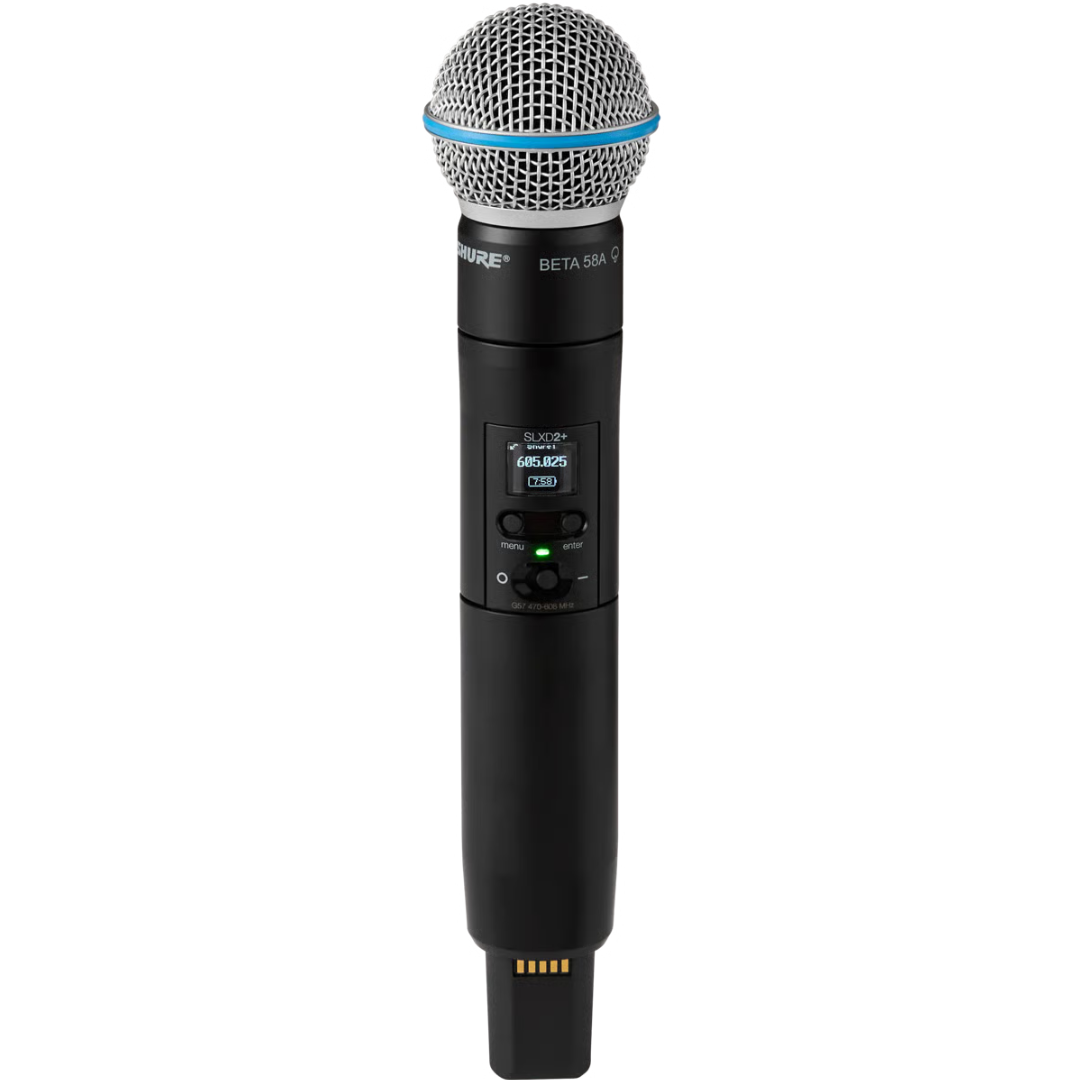 Shure SLXD24D+/B58-G57 | Dual Beta 58A Wireless Mics | Digital Audio with ShowLink Control