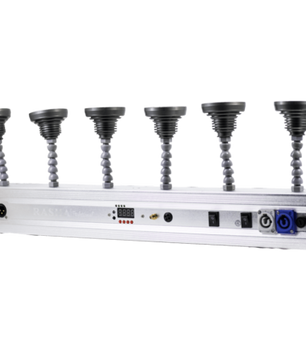 Rasha Bullet Bar White | 6x 10W Warm White Pin Spot Bar | Wireless DMX Battery Fixture