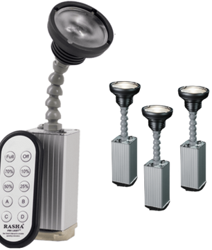 Rasha Bullet Pin Spot  (Pack of 4) | 10W Warm White LED with Zoom | Battery-Powered Magnetic Fixtures