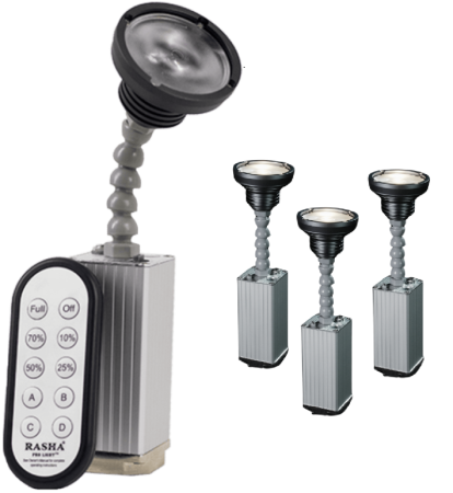 Rasha Bullet Pin Spot  (Pack of 4) | 10W Warm White LED with Zoom | Battery-Powered Magnetic Fixtures