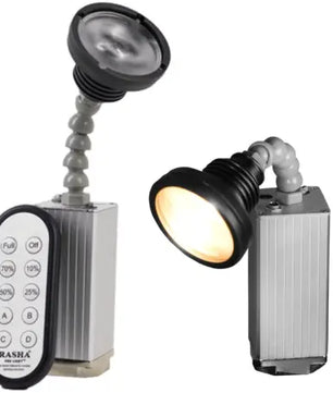 Rasha Bullet Pin Spot (2-Pack) | 10W LED with 3°–15° Zoom | Battery-Powered with IR Remote & Magnetic Mount