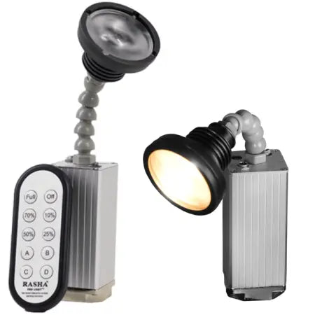 Rasha Bullet Pin Spot (2-Pack) | 10W LED with 3°–15° Zoom | Battery-Powered with IR Remote & Magnetic Mount