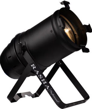 Rasha Zum Cob | 100W COB Par - 3000K Tungsten Look | 9º–30º Manual Zoom Beam