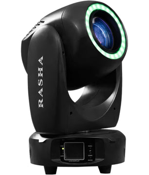 Rasha Zuri | 100W Beam with Gobos & Prism | RGB Pixel Ring & 3° Sharp Output