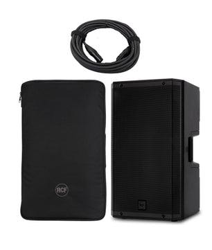 RCF ART 945A with Cover and XLR Cable | 15in - 135dB | Active Loudspeaker with Padded Cover