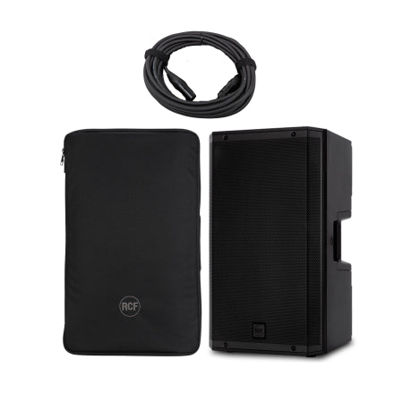 RCF ART 945A with Cover and XLR Cable | 15in - 135dB | Active Loudspeaker with Padded Cover