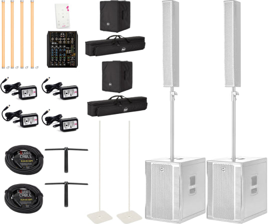 RCF EVOX 12 & Ape Labs Neon | White Portable DJ Speaker & Lighting Package