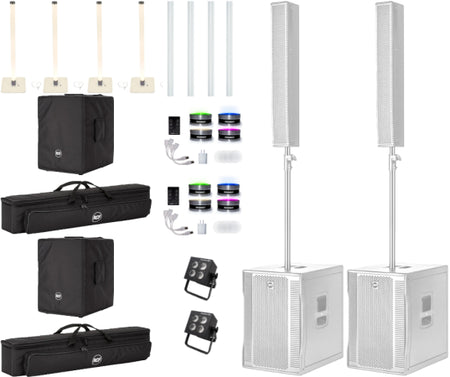 RCF EVOX 12 White Package w/ Mobile Lighting