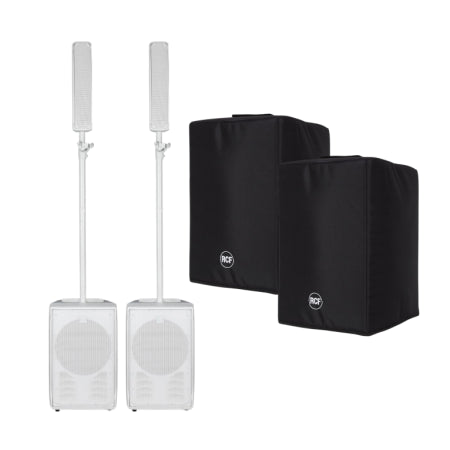 RCF Evox J8 Column Array System Package with Covers (White)