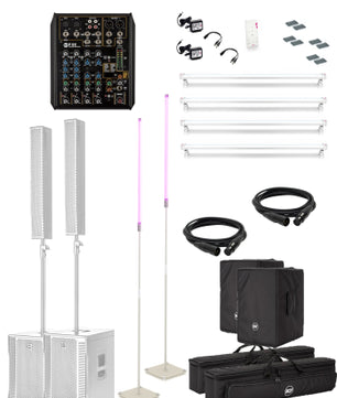 RCF White Mobile DJ Speaker Package w/ Ape Labs
