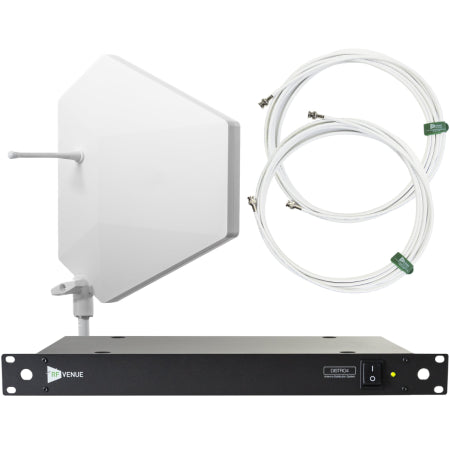RF Venue DFIN-IPXWDISTRO4 | 4-Channel Wireless Mic Bundle | White IPX Diversity Fin with DISTRO4