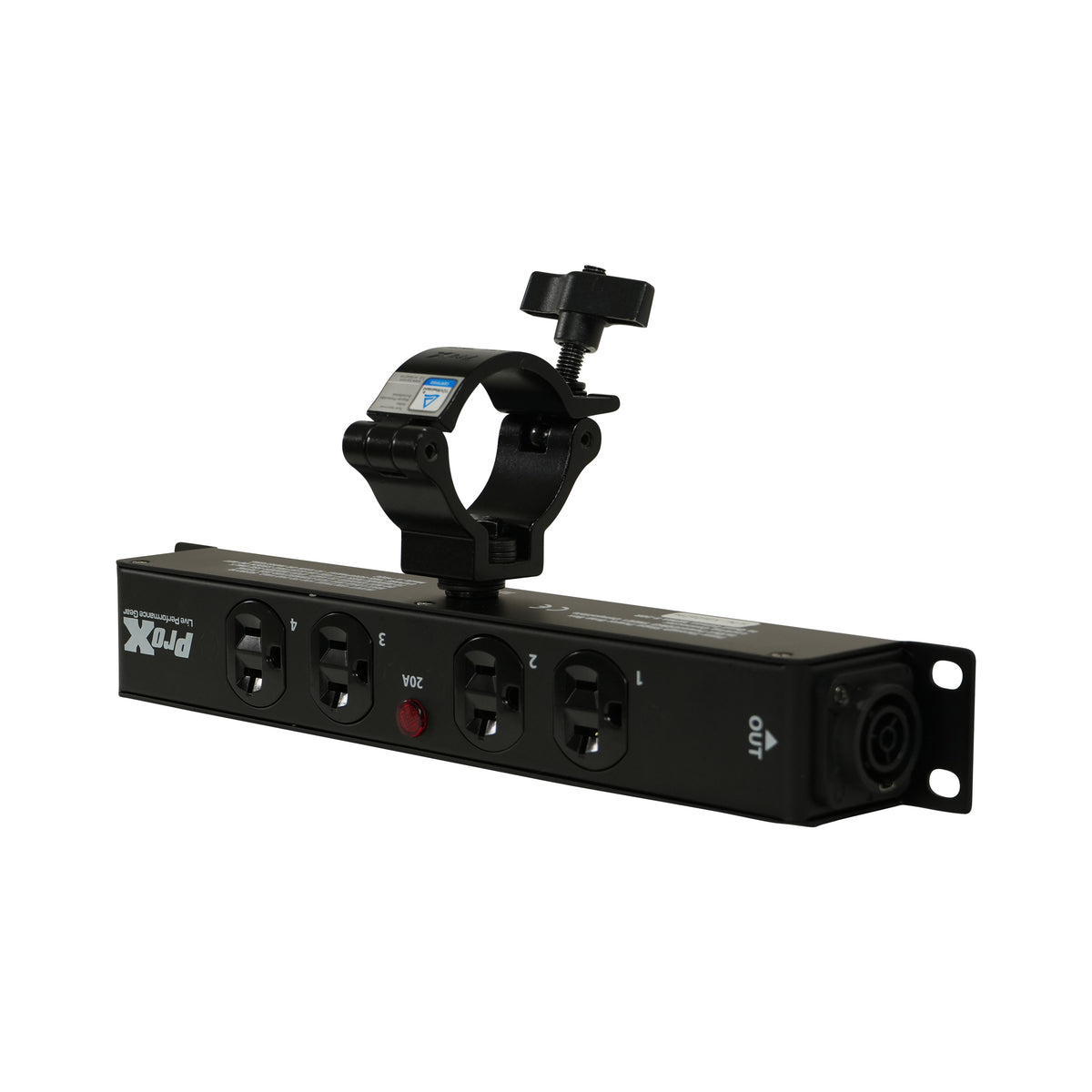 ProX XPWEDX4MAYA | 4 Outlet 20A Power Distribution Box | True1 IN/OUT Pass-Through Design