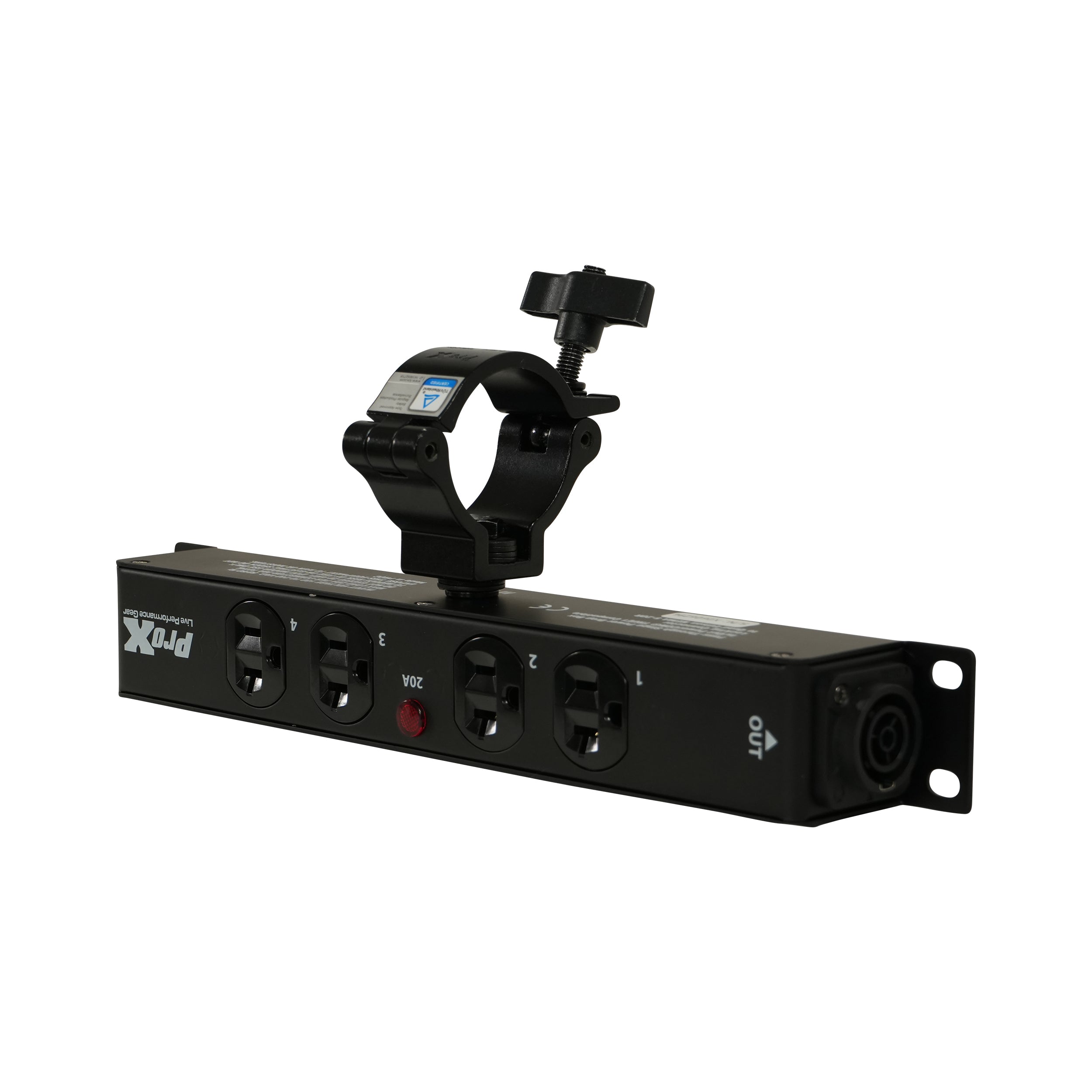 ProX XPWEDX4MAYA | 4 Outlet 20A Power Distribution Box | True1 IN/OUT Pass-Through Design
