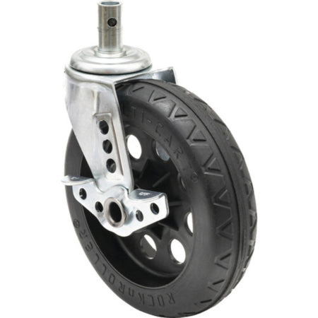 Rock N Roller RCSTR8X2BK | 2pc 8 x 2in Casters with Brakes | Foam-Filled No-Flat Tires