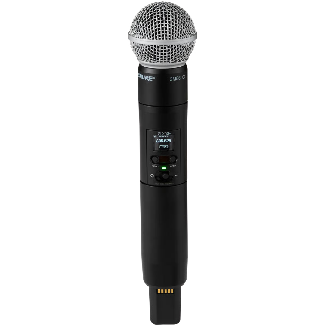 Shure SLXD24+/58-G57 | Handheld Wireless System with SM58 Mic | 138MHz Tuning & ShowLink Control