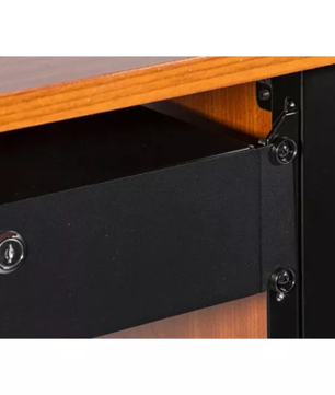 On-Stage RDLS2000 | 2U Locking Rack Drawer | Shallow Steel Storage for Rack Gear