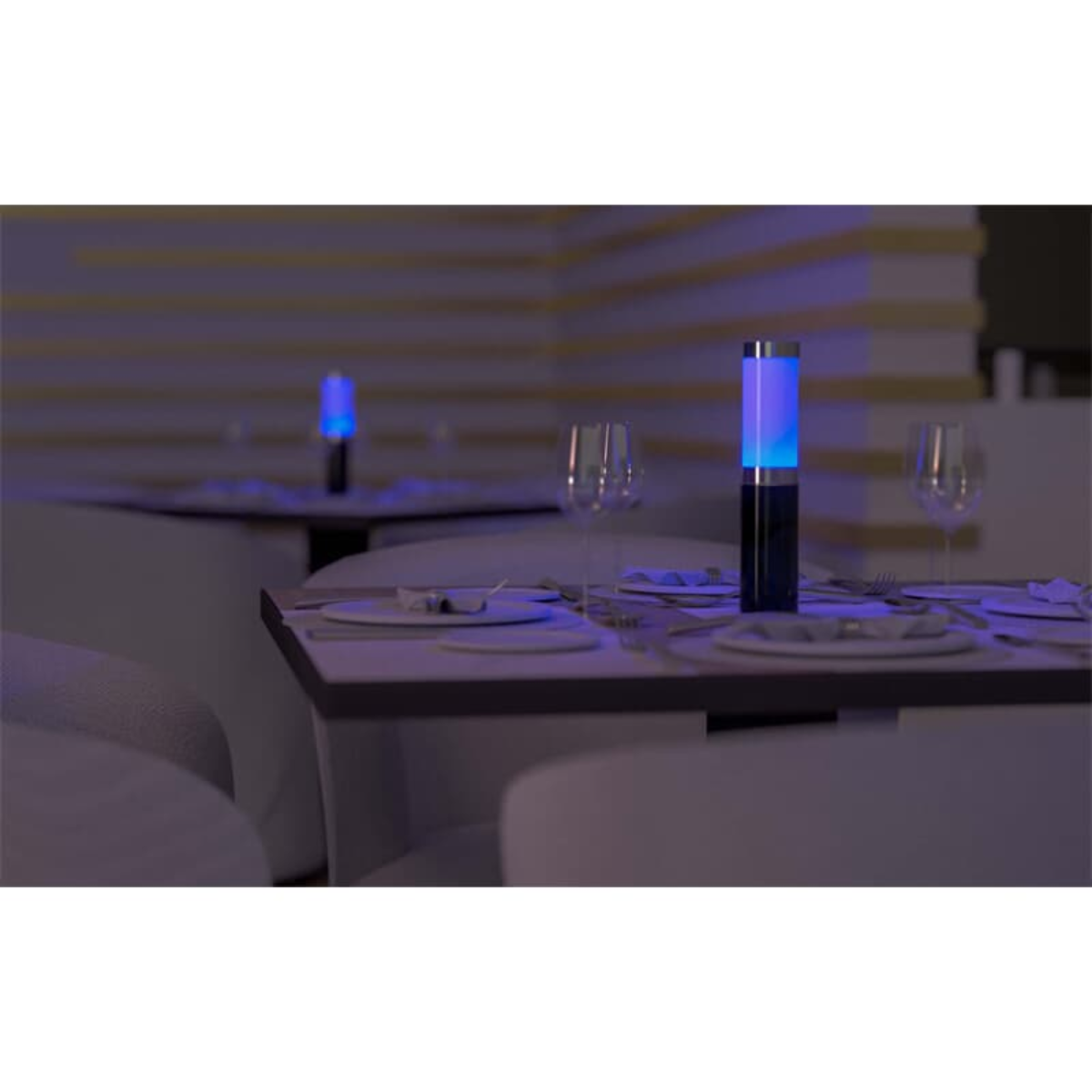 Ape Labs Table Light 2.0 Set of 1 Grey | Battery LED Table Light with Remote | IP65 360° Wireless Uplight Pack