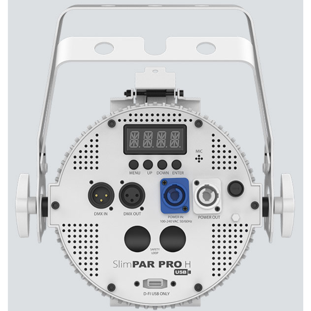Chauvet DJ SlimPAR Pro H USB (White) | RGBAW+UV LED Wash Light | powerCON & D-Fi USB Control