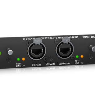 Behringer WING-DANTE | 64x64 Dante Interface | Dual EtherCON Redundant Networking