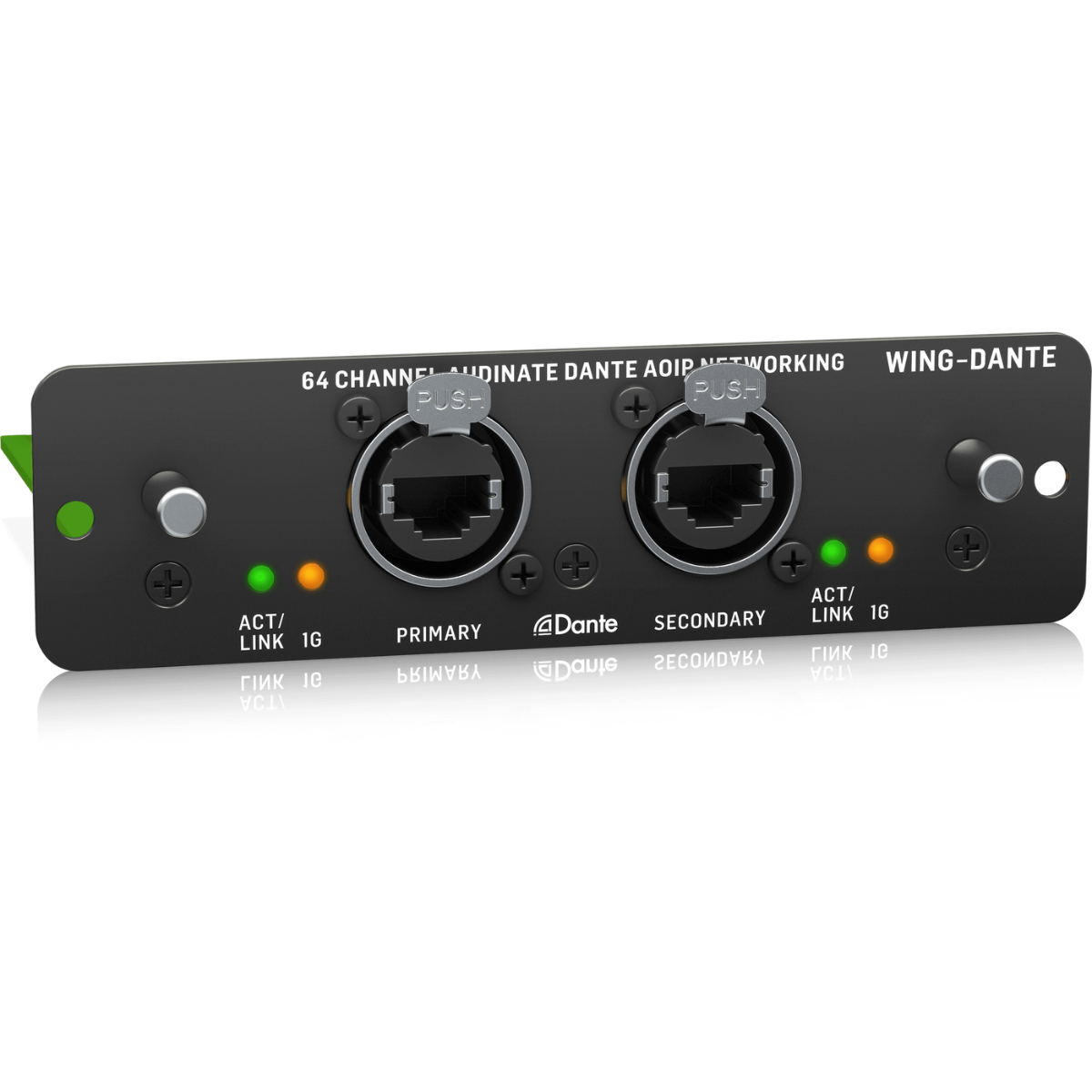 Behringer WING-DANTE | 64x64 Dante Interface | Dual EtherCON Redundant Networking