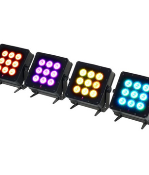 Ape Labs Marvel Pix TourBox | Set of 4 Battery-Powered IP65 LED Uplights w/ Pixel Control