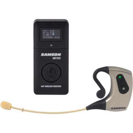Samson SWAMES100-K | True-Wireless Earset Mic | 300ft Rechargeable UHF System