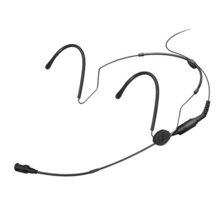 Sennheiser HSP 4-EW | Dual-ear Cardioid Condenser Mic with 3.5mm Connector, Black