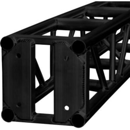 Show Solutions ST-1212-024-B | 12in x 12in Square Truss - 2ft Section | Black Powder Coated Aluminum with Bolts