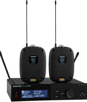Shure SLXD14D+-G57 | Dual Wireless Bodypack System | 24-bit Digital Audio + ShowLink Control