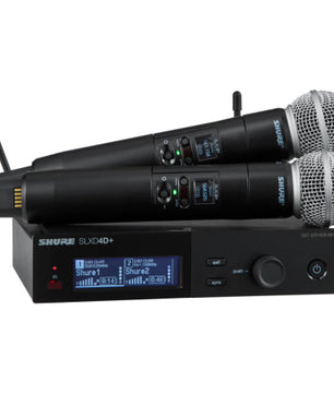 Shure SLXD24D+/58-G57 | Dual SM58 Wireless System | Digital Audio with ShowLink Control