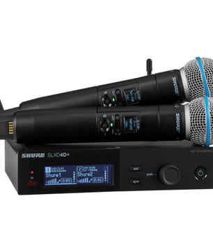 Shure SLXD24D+/B58-G57 | Dual Beta 58A Wireless Mics | Digital Audio with ShowLink Control