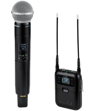 Shure SLXD25+/58-G57 | Handheld Wireless with SM58 Mic | 138MHz Tuning & ShowLink Remote Control