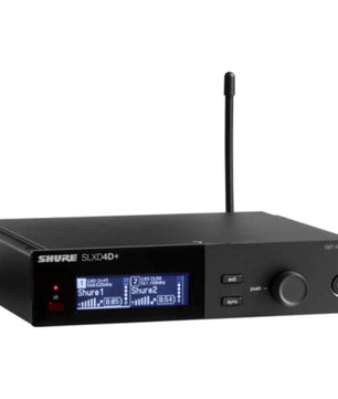 Shure SLXD4DPLUS--G57 | Dual-Channel Digital Receiver | 470-608 MHz Wideband RF