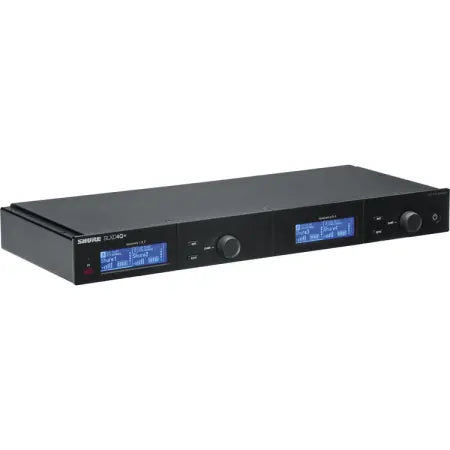 Shure SLXD4QDAN+ (G57 Band) | Quad Digital Wireless Receiver with Dante | 4-Channel UHF with Network