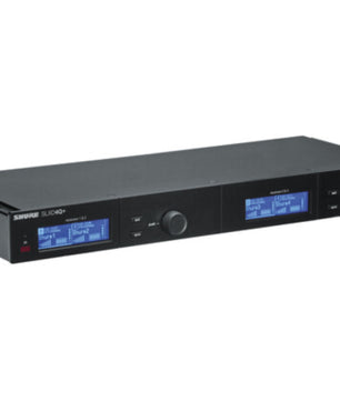 Shure SLXD4Q+ G57 | Quad Digital UHF Receiver - 138MHz Range | Rackmount 4-Channel with Audio Summing