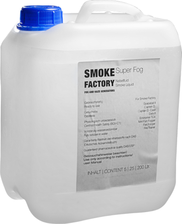 Smoke Factory SF-0202 Super Fog Fluid | 5L Standard Long-Lasting Fog Fluid for Effect Machines
