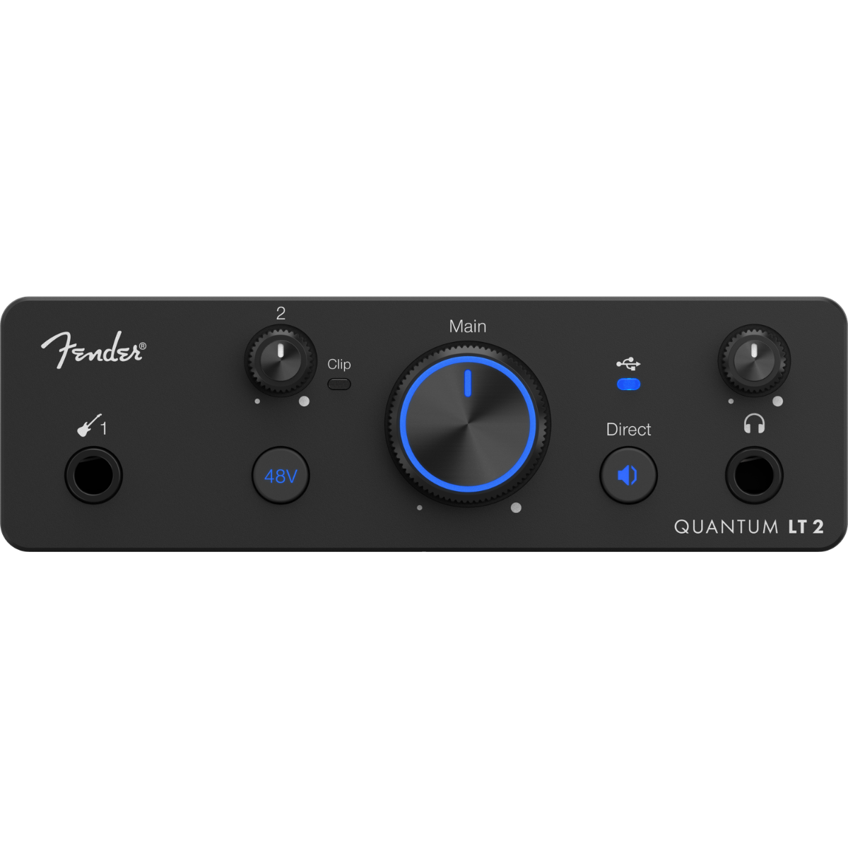 Fender Quantum LT 2 | 2x2 USB-C Interface | 75dB MAX-HD Preamp with Loopback