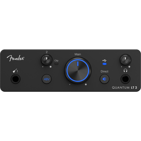 Fender Quantum LT 2 | 2x2 USB-C Interface | 75dB MAX-HD Preamp with Loopback