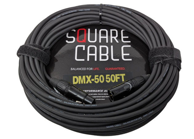 SquareCable DMX-50 | 50ft DMX Cable (3-Pin)