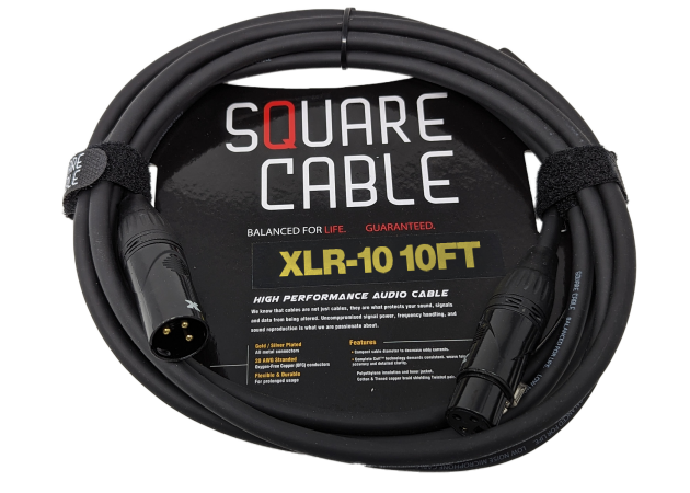 SquareCable XLR-10 | 10ft XLR to XLR Cable