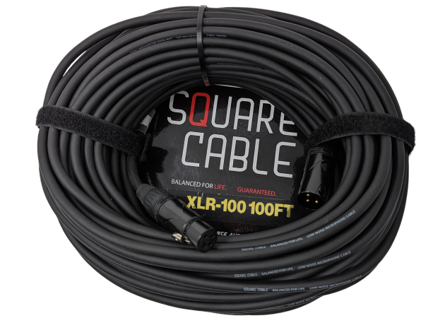 SquareCable XLR-100 | 100ft XLR to XLR Cable