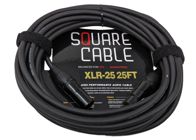 SquareCable XLR-25 | 25ft XLR to XLR Cable