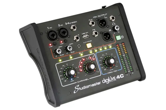 Studio Master DigiLive 4C | 4-Channel Digital Mixer with Wi-Fi, FX & USB Recording