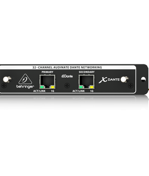 Behringer X-DANTE | 32x32 Dante Interface | Dual Ethernet Redundant Networking