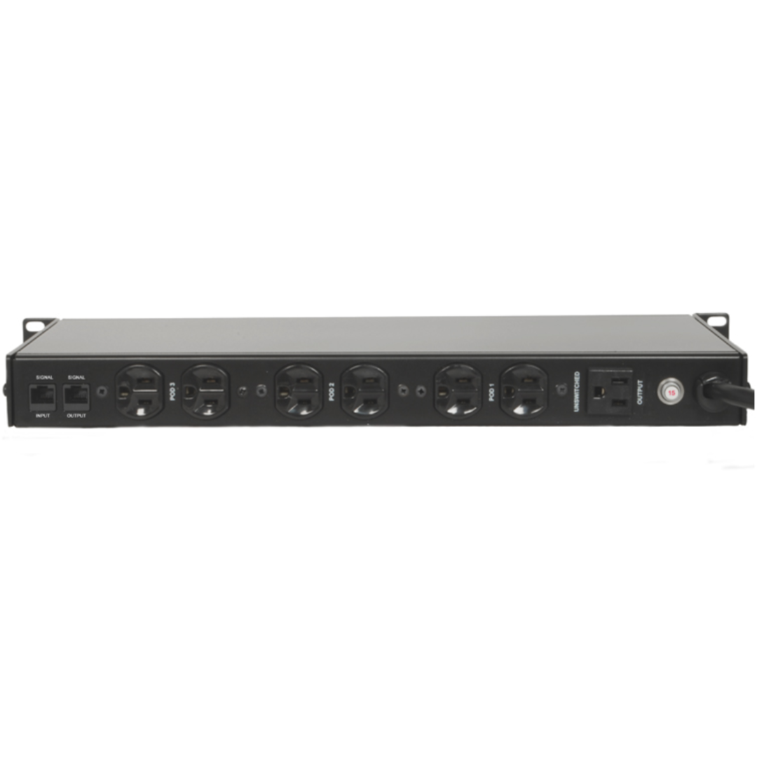 Juice Goose CQ1520 | 3-Stage Power Sequencer - 20A Capacity | Rackmount Surge Protection with Remote Control